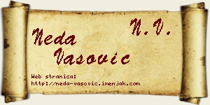 Neda Vasović vizit kartica